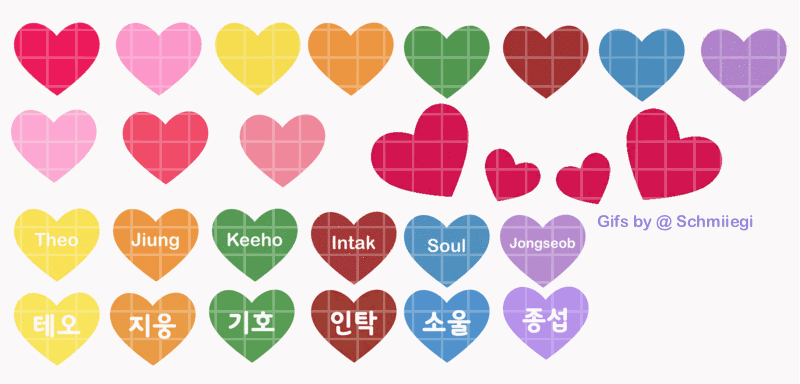 Heart gifs with text by @schmiiegi at Instagram